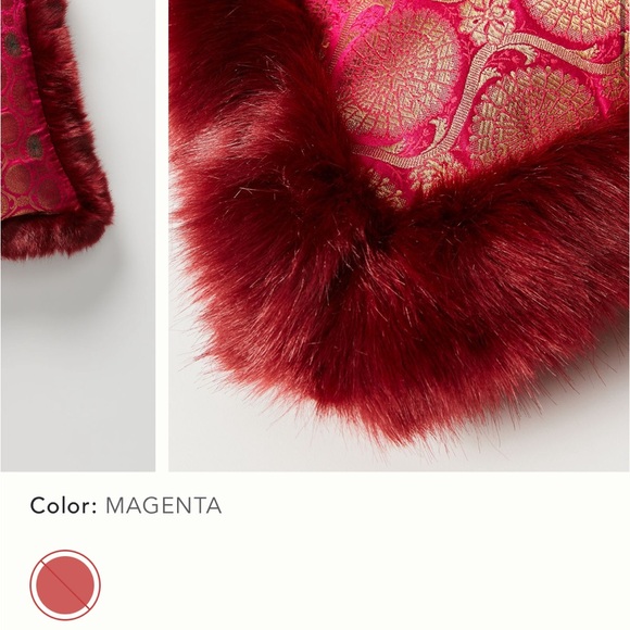 Anthropologie Mela Metallic Jacquard Pillow pillow cover 18X18 - Picture 4 of 6